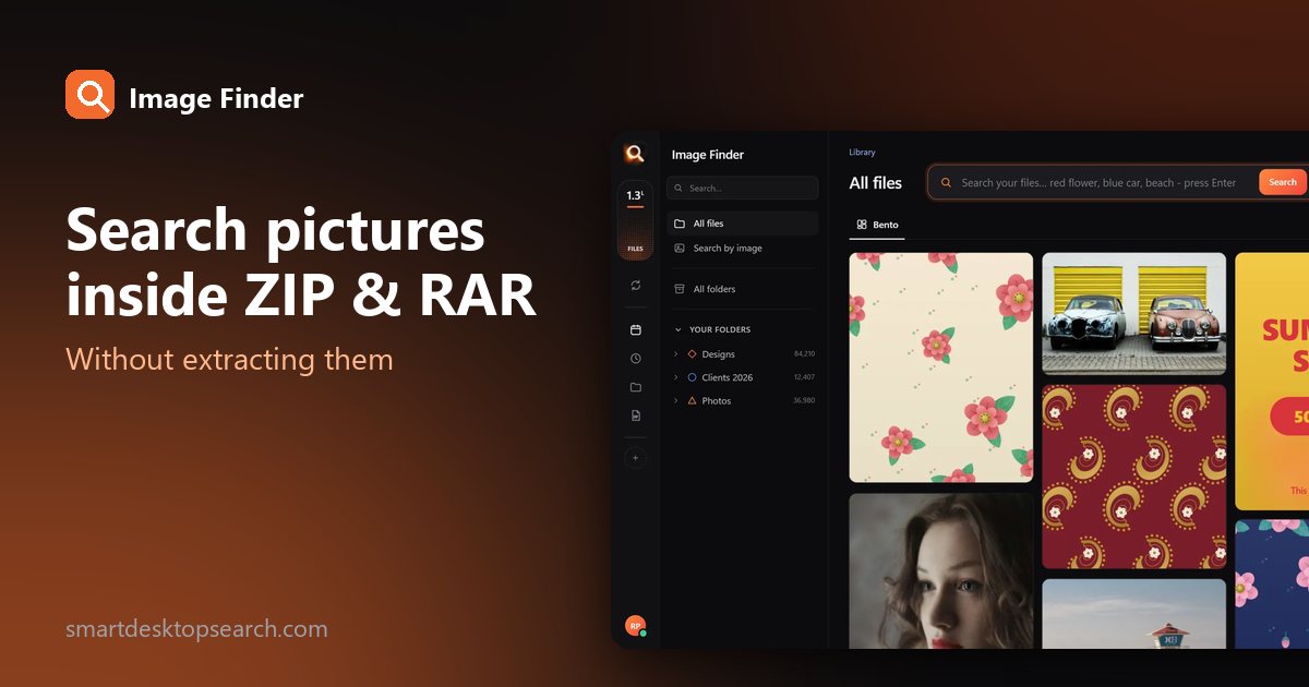 How to Search Pictures Inside ZIP and RAR Files Without Extracting Them