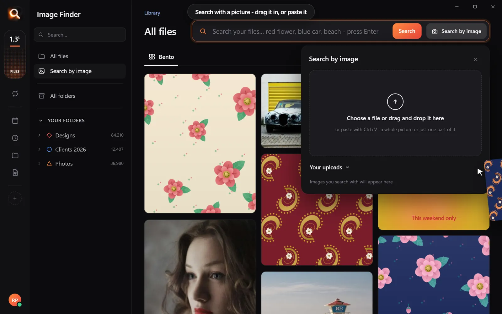Drop in a picture to find the original design file